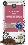 Bio Saure Erde für Heidelbeeren & Blaubeeren 10 L - Beeren-Erde mit 100 Tage NPK Dünger für kräftige Pflanzen - Luftig lockere Pflanzenerde für Beeren - Obst-Erde - Rhododendron-Erde