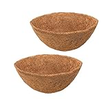 HH-LIFE 2 STK Kokoseinlage 45 cm Kokos-Einlage Natur für Hängemapeln Kokoseinlage Kokosmatte Hängekorb Kokos Ersatzeinlage Hanging Basket Für Garten Blumentopf
