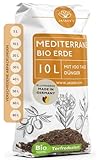 JASKER'S Bio Mediterran & Kübelpflanzenerde erde - 40% weniger Torf - Lavendel-Plumeria-Oleander Erde