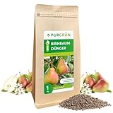 Purgrün® Bio-Birnen-Dünger 1 kg – Organisch-mineralische Rezeptur – Feinkörniges Krümelgranulat – NPK 6+3+8 – Mit Magnesium für saftig süße Birnen – Verbessert die Bodenqualität