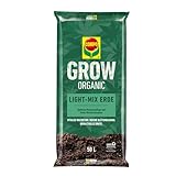 Compo Grow Organic Light-Mix Erde - Aussaaterde mit lockerer, luftiger Struktur für den Anbau von Spezialkulturen im Indoor- & Outdoor-Bereich 50 L
