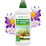 Purgrün® Frühblüher-Dünger 1 Liter – Für leuchtende Frühlingsblüten – Premium-Flüssigdünger mit Spurennährstoffen – Stärkt die Widerstandskraft – Ergiebiges Konzentrat für ca 400 Liter Gießwasser