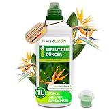 Purgrün® Strelitzien-Dünger 1 Liter – Für prächtige Blüten & gesundes Wachstum – Schnelle Wirkung – Premium-Flüssigdünger mit Spurennährstoffen – Blumendünger für 400 Liter Gießwasser