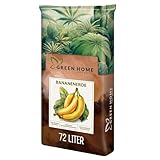 Green Home Bananenerde 72L - Erde für Bananen & Tropenpflanzen |Pflanzerde mit Langzeitdünger | Mit Perlite, Kokosfasern & Rindenhumus | Erde für Hochbeet, Kübel & Garten, pH 5,8