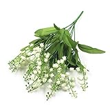 Generic Maiglöckchen Künstliche Blumen | weiß Kunststoff Maiglöckchen Kunststoffblumen | Abutilon, Outdoor Brautstrauß für Zuhause, Garten, Party, Hochzeitsdekoration, NMM1P1F05ZRRQMJTU