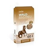 STRÖH Waldeinstreu (60L) • 100% naturbelassene Holzschnitzel aus regionaler Herkunft • Staubarme & allergikerfreundliche Pferdeeinstreu mit Waldduft • Umweltfreundlich & Geruchsneutralisierend
