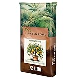 Green Home Zitruserde 72L - Erde für Zitruspflanzen & Mediterrane Pflanzen | Citrus Erde mit Langzeitdünger | Perlite, Kokosfasern & Rindenhumus | Für Garten, Kübel & Hochbeet, pH 5,10