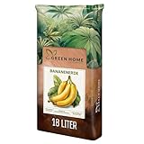 Green Home Bananenerde 18L - Erde für Bananen & Tropenpflanzen |Pflanzerde mit Langzeitdünger | Mit Perlite, Kokosfasern & Rindenhumus | Erde für Hochbeet, Kübel & Garten, pH 5,8