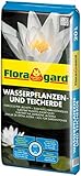 Floragard Wasserpflanzen- & Teicherde 20 L für Gartenteiche, Pflanzkörbe, Teichböden • auch für Seerosen und Schilf • extra schwer dank Vital-Ton • verringert Algenbildung