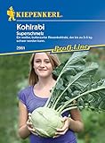 Kiepenkerl 2961 Kohlrabi Superschmelz, ein weißer butterzarter Riesenkohlrabi, bis zu 3-5 kg schwer, sehr zart und vorzüglich im Geschmack