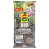 COMPO BIO Pflanzerde torffrei für alle Stauden, Hecken, Büsche und Bäume 50L