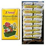 120 Sack Blumenerde FOREST á 20 Liter = 2400 Liter Pflanzerde Erde aus Bayern