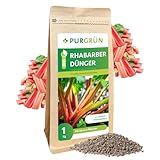 Purgrün® Bio-Rhabarber-Dünger 1 kg – Organisch-mineralische Rezeptur – Feinkörniges Krümelgranulat – NPK 6+3+8 – Mit Magnesium für aromatischen Rhabarber – Verbessert die Bodenqualität