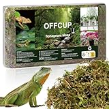 OFFCUP 150g Prämie Sphagnum Moos für Terrarium Natürlich Terrarienmoos Ziegel für Reptilien Torfmoos für Orchideen fleischfressende Pflanzen Sukkulenten Gartenblumen