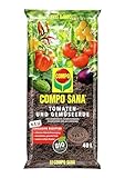 COMPO SANA® Tomaten- und Gemüseerde mit 6 Wochen Dünger für Tomaten und weitere stark zehrende Gemüsesorten 40 L
